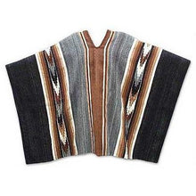Load image into Gallery viewer, Alpaca Wool Poncho - Road to Huancayo
