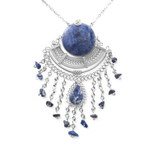 Load image into Gallery viewer, Alpaca Silver Choker - Lapis Lazuli Stones
