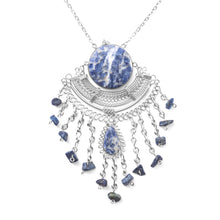 Load image into Gallery viewer, Alpaca Silver Choker - Lapis Lazuli Stones
