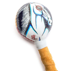 Native American White Horse Rattle