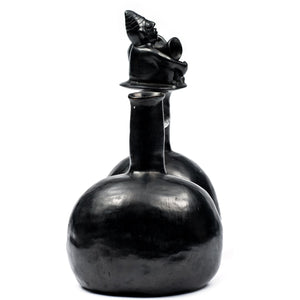 Huaco Silbador-Peruvian Water Whistling Vessel - Shaman with Vessel