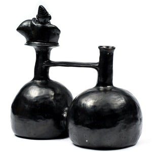 Huaco Silbador-Peruvian Water Whistling Vessel - Shaman with Vessel