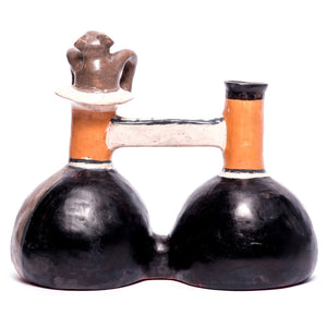 Huaco Silbador-Peruvian Whistling Vessel - Jaguar