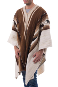 Alpaca Wool Poncho - Inca Chief