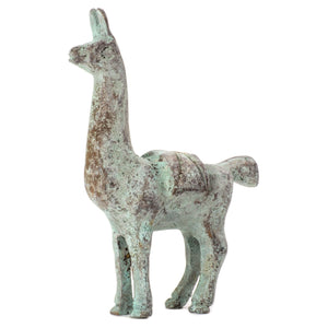 Llama Statue Brass-4 in