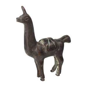 Llama Statue Brass-4 in