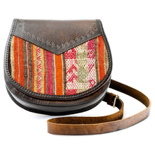 Load image into Gallery viewer, Bolivian Leather &amp; Aguayo Shoulder Bag
