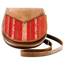 Load image into Gallery viewer, Bolivian Leather &amp; Aguayo Shoulder Bag
